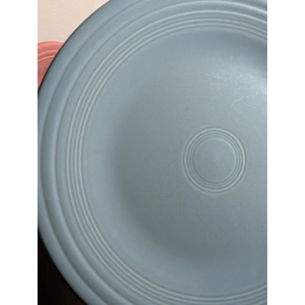 Homer Laughlin FiestaWare Turquoise/Pink Dinner Set of 4 Plates 10.5